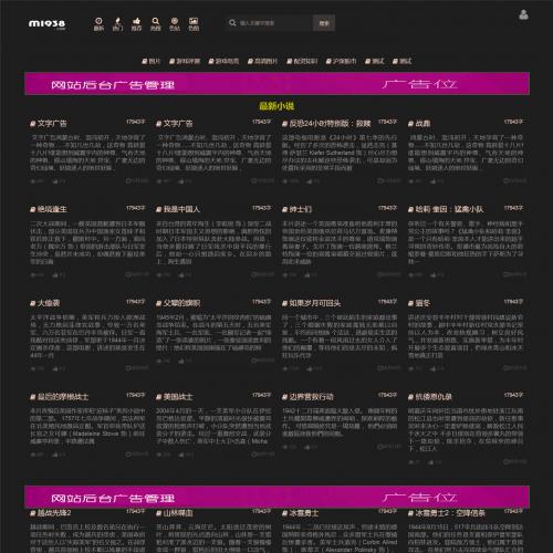 N1922苹果cmsV10自适应小说资讯图片模板