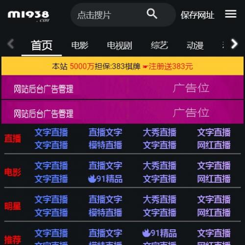 N2011苹果cmsV10高级手机视频影视模板